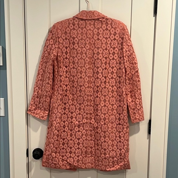 Moschino Cheap and Chic Pink Lace long Blazer with Relaxed Silhouette - Picture 3 of 8